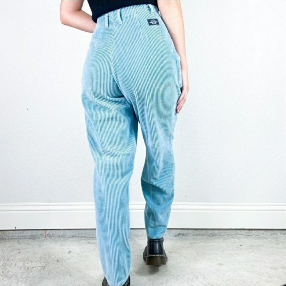 High Waist Vintage Corduroy Grey Classic Retro Corduroy High Rise - Picture 2 of 8